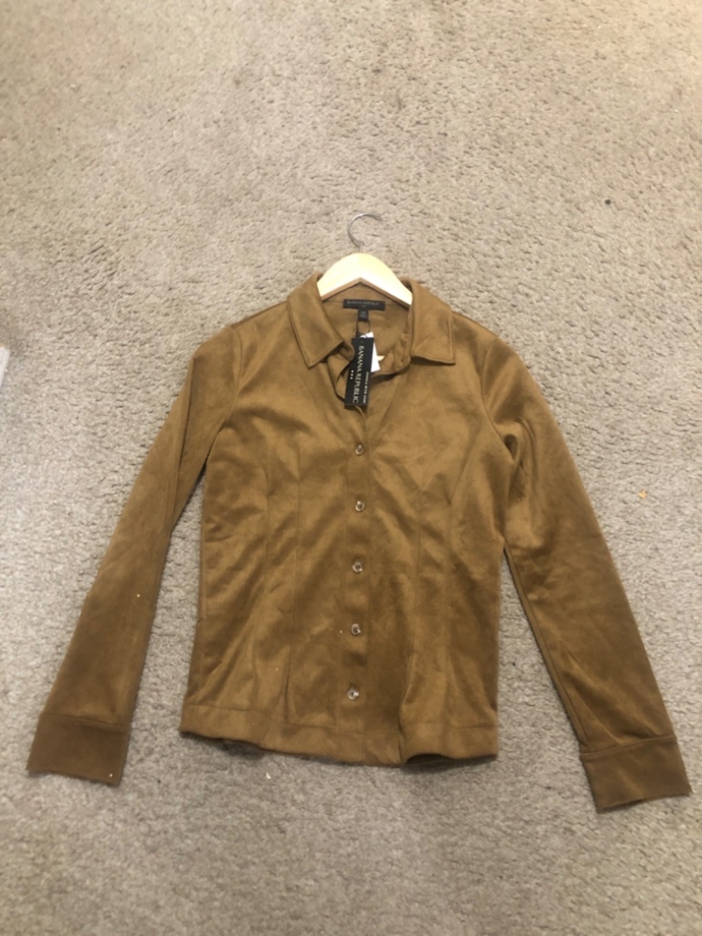 Banana Republic Factory vegan suede shirt. Size XS - Picture 5 of 5